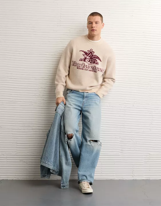 AE Cozy Cabin Budweiser Graphic Sweater - Image 6