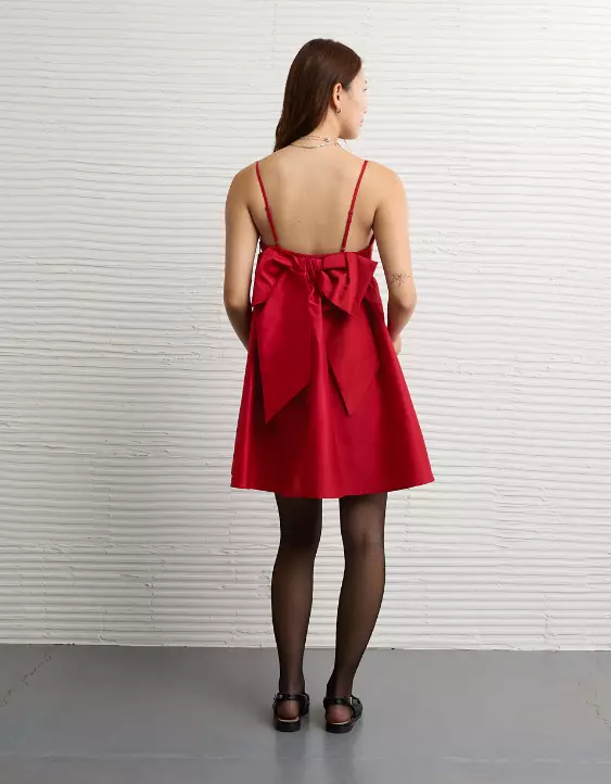 AE Bow Back Babydoll Mini Dress - Image 2
