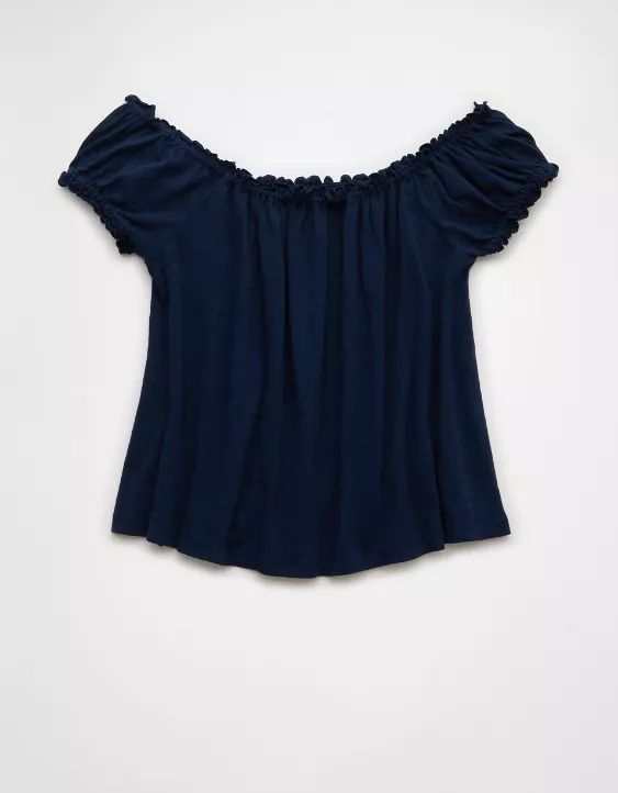 AE Sunchaser Knit Off The Shoulder Swing Top - Image 4