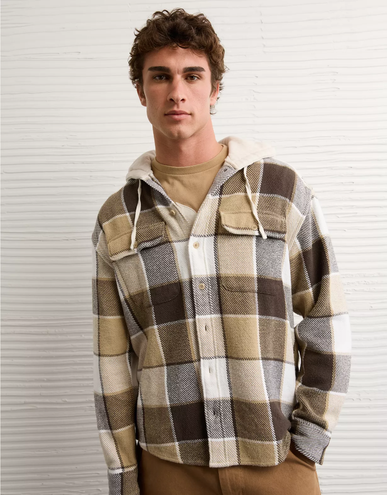 AE Hooded Flannel Shirt