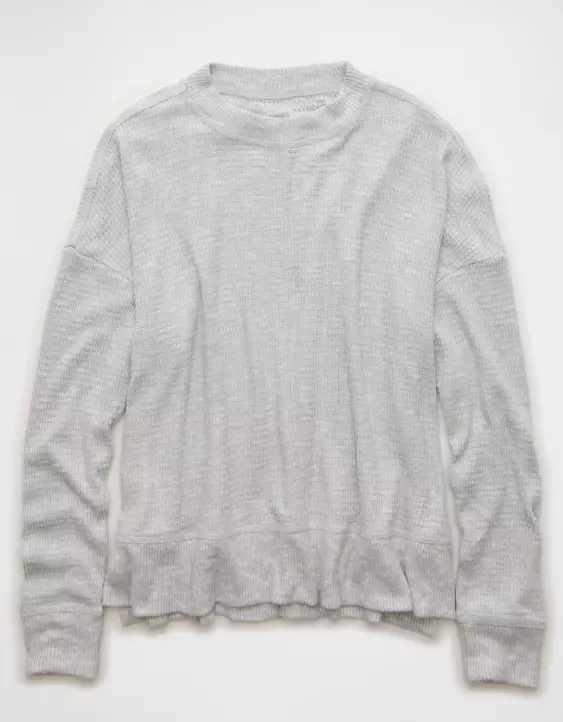 AE Long Sleeve Plush Crew Neck Top - Image 3