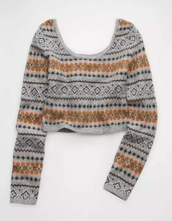 AE Whoa So Soft Cropped Scoop Neck Sweater - Image 3