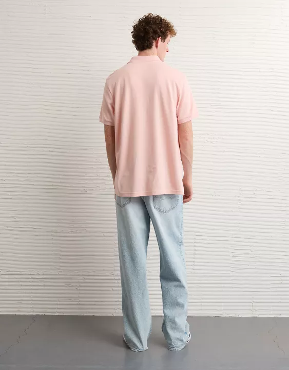 AE Stretch Pique Tipped Polo Shirt - Image 2