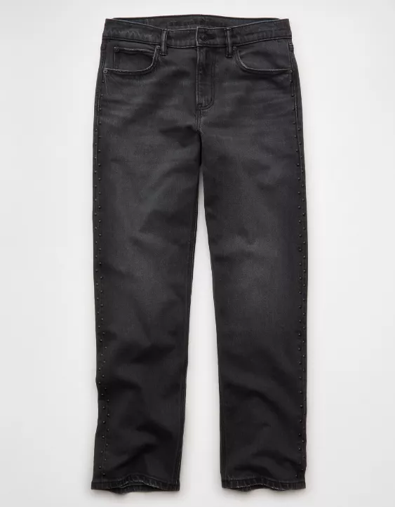 AE Embellished Stretch Low-Rise Baggy Straight Jean - Image 3