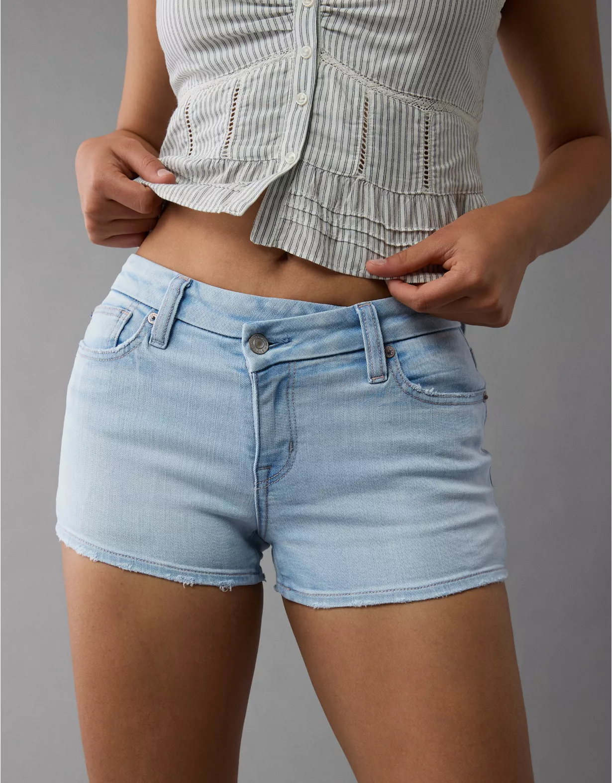 AE Next Level Curvy High-Waisted Denim Short Short