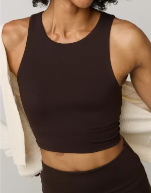 OFFLINE By Aerie Real Me XTRA High Neck Longline Sports Bra