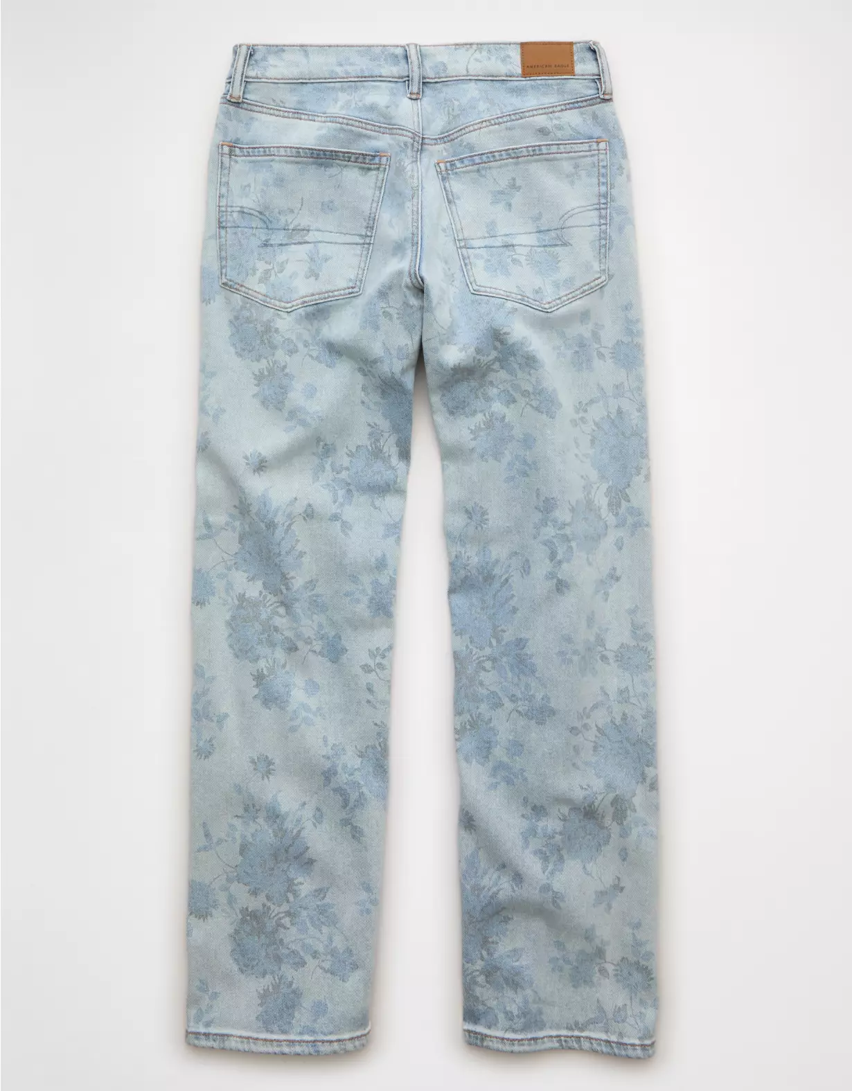 AE Floral Print Stretch Low-Rise Baggy Straight Jean - Image 2
