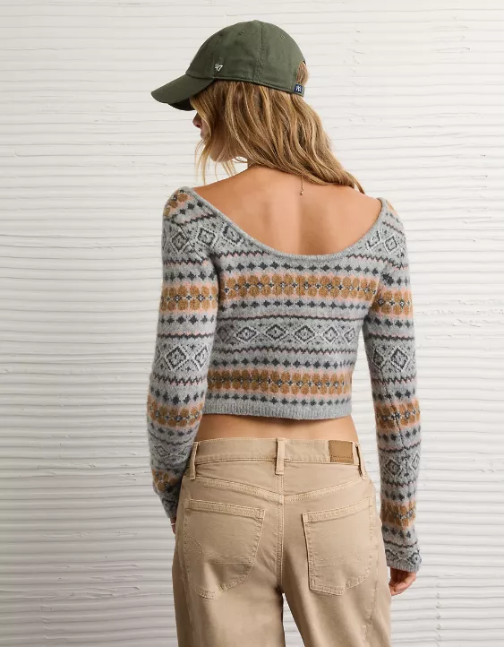 AE Whoa So Soft Cropped Scoop Neck Sweater - Image 2