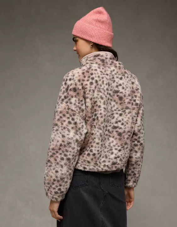 AE Sherpa Fleece Graphic Henley Sweatshirt - Image 2