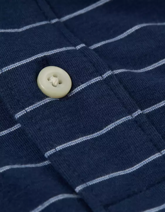 AE 24/7 Club Logo Striped Polo Shirt - Image 6