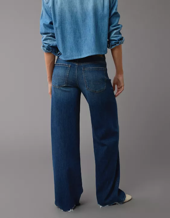 AE Dreamy Drape Stretch Low-Rise Baggy Wide-Leg Jean - Image 2
