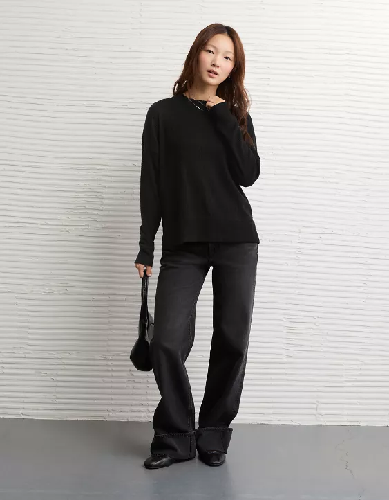 AE Long Sleeve Plush Crew Neck Top - Image 5