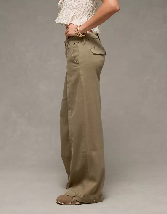 AE Stretch Mid-Rise Ultra Wide-Leg Convertible Trouser - Image 5