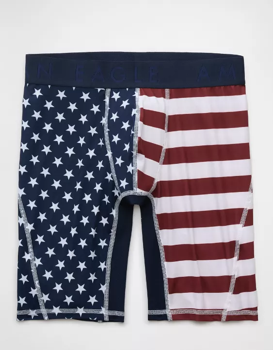 AEO Men's USA Stars & Stripes 8" Flex Boxer Brief - Image 3