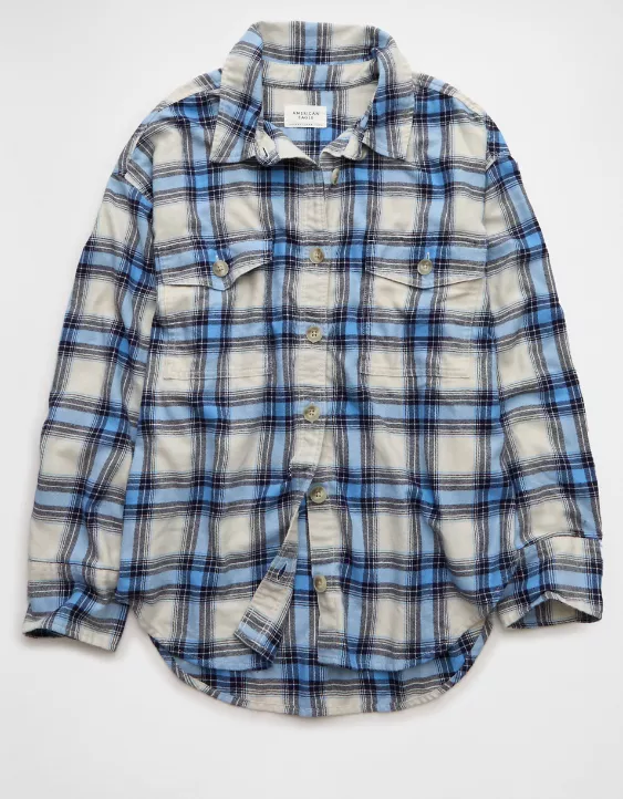 AE Plaid Button-Up Shirt - Image 3