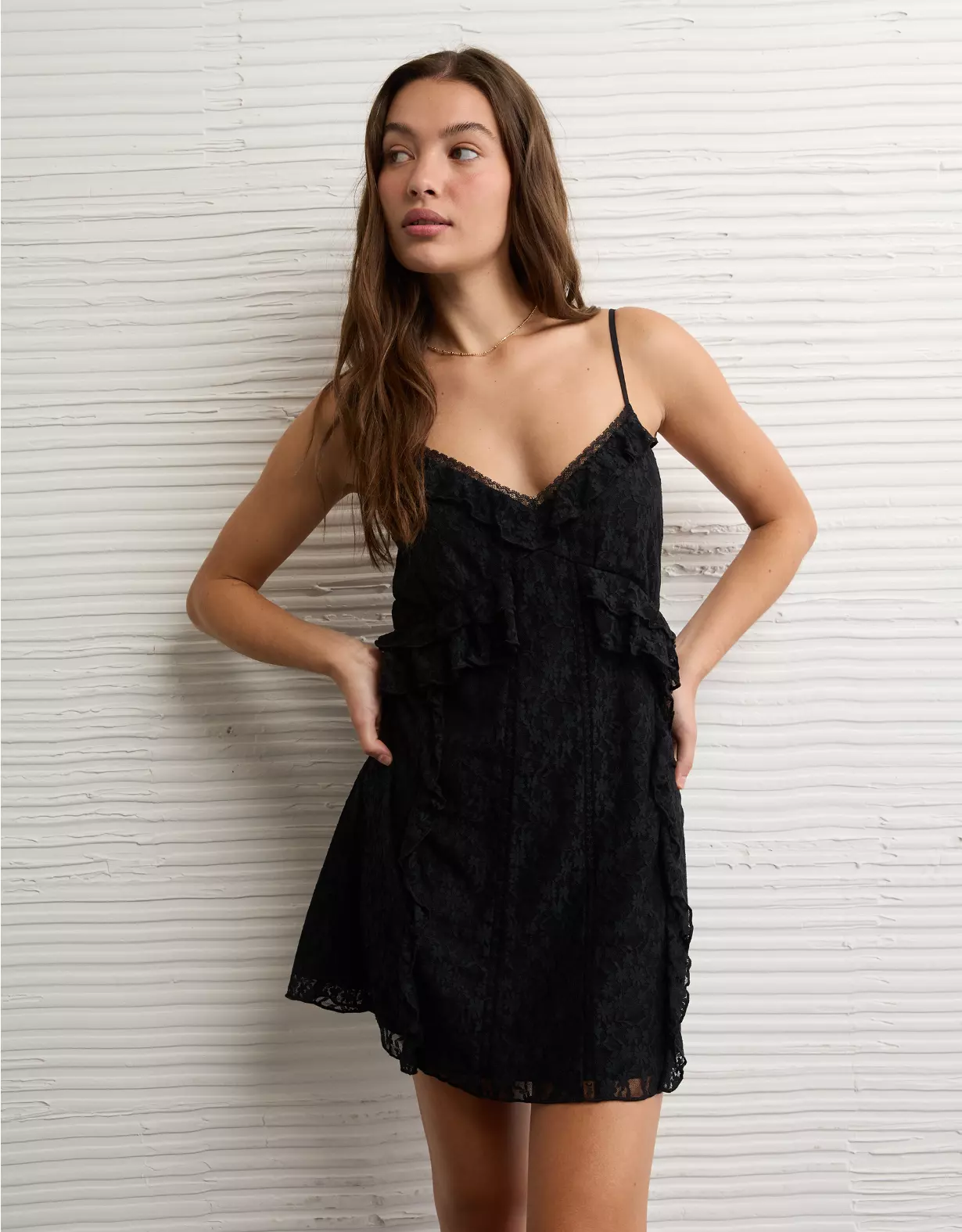 AE Ruffle Lace Mini Dress
