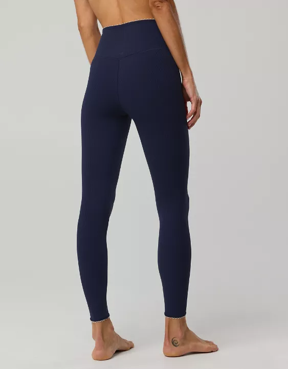 OFFLINE By Aerie Real Me XTRA Ribbed Picot Trim Crossover Legging - Image 2