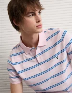 AE Slim Fit Stretch Striped Polo Shirt