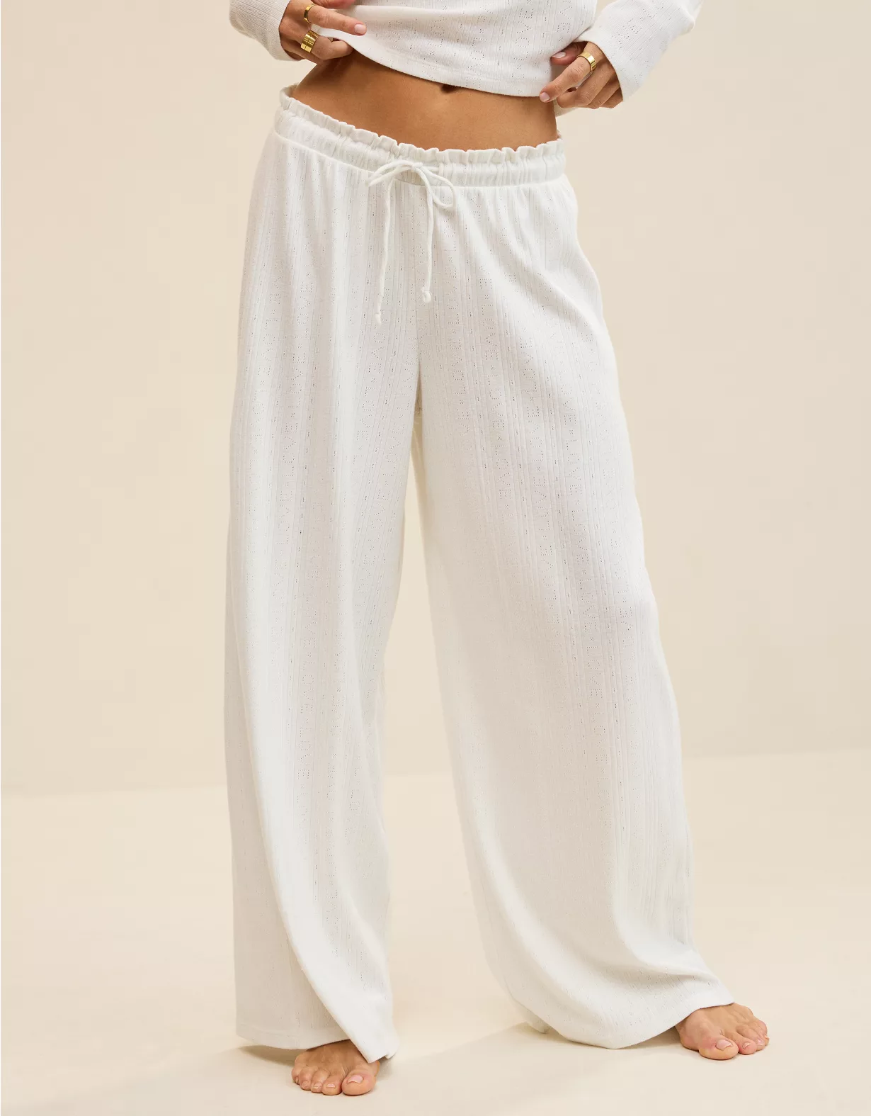 Aerie Off-Duty Pointelle Trouser PJ