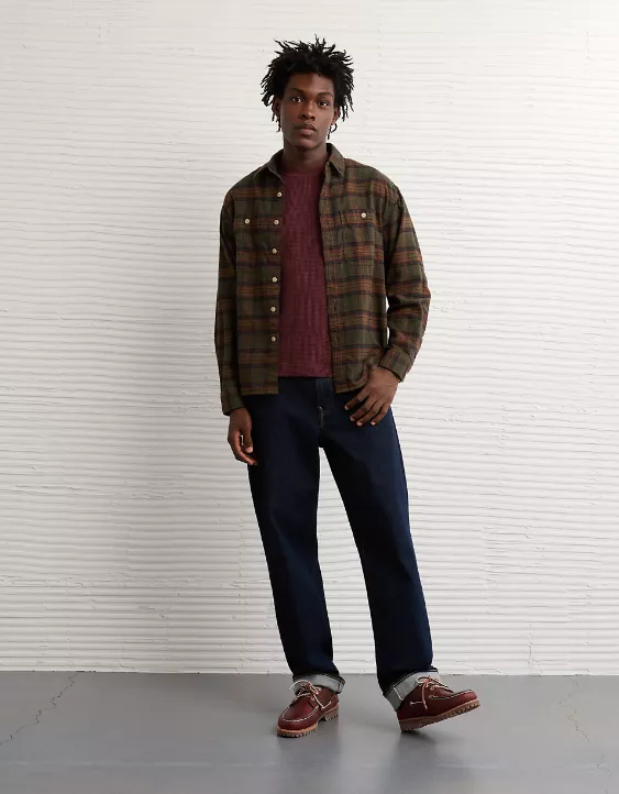 AE Relaxed Fit Everyday Flannel Shirt - Image 2
