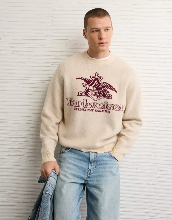 AE Cozy Cabin Budweiser Graphic Sweater - Image 7