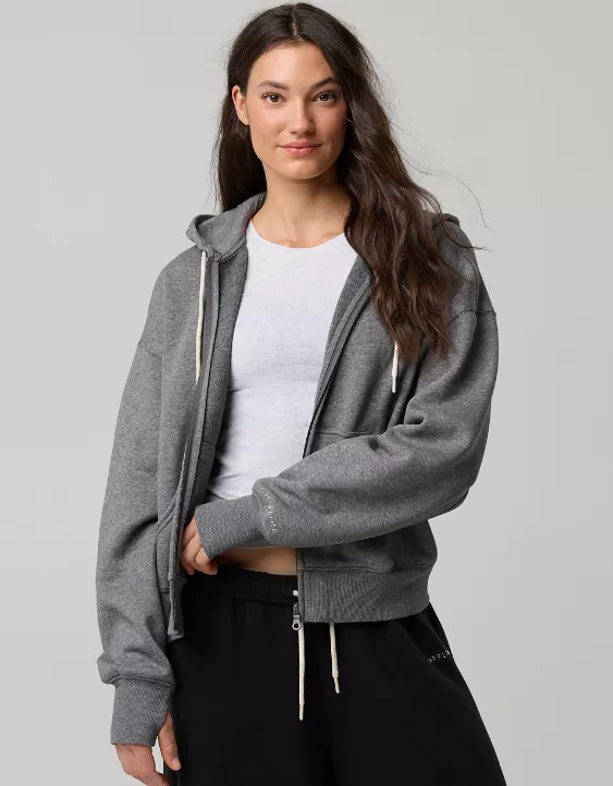 OFFLINE By Aerie Cloud Fleece Classic Full Zip Sweatshirt - Image 5