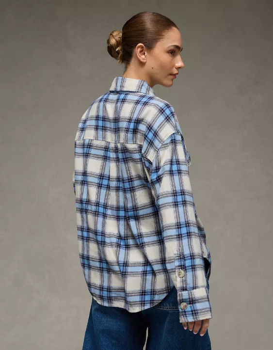 AE Plaid Button-Up Shirt - Image 2