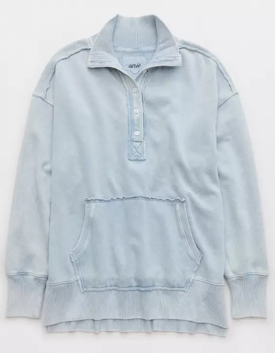 Aerie Vintage Popover Polo Sweatshirt - Image 3