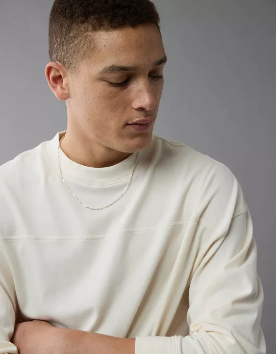 AE Long-Sleeve Boxy Sueded Jersey T-Shirt - Image 6