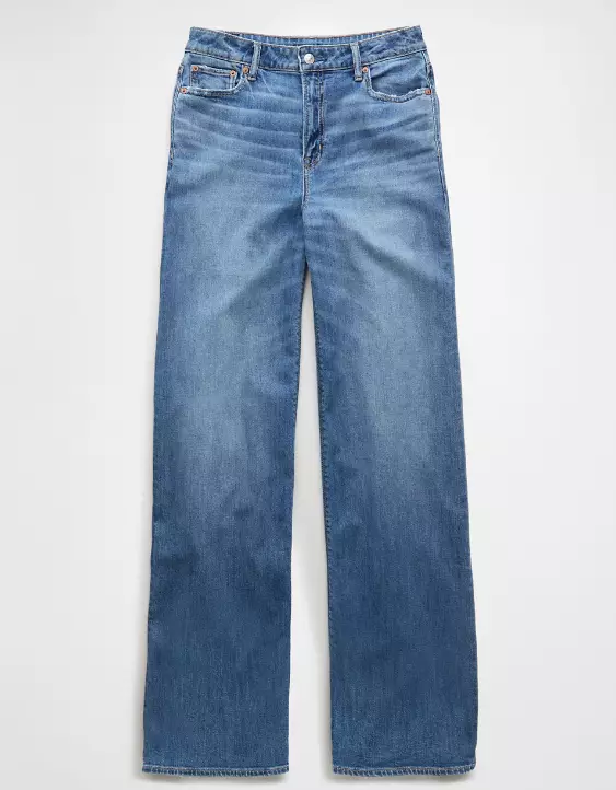 AE Dreamy Drape Stretch Super High-Waisted Baggy Wide-Leg Jean - Image 3