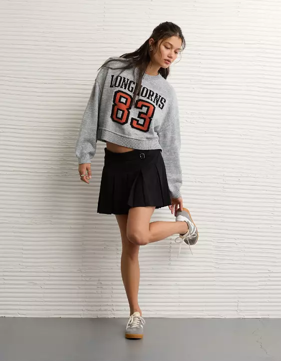 AE Texas Longhorns Cropped Sweater - Image 5